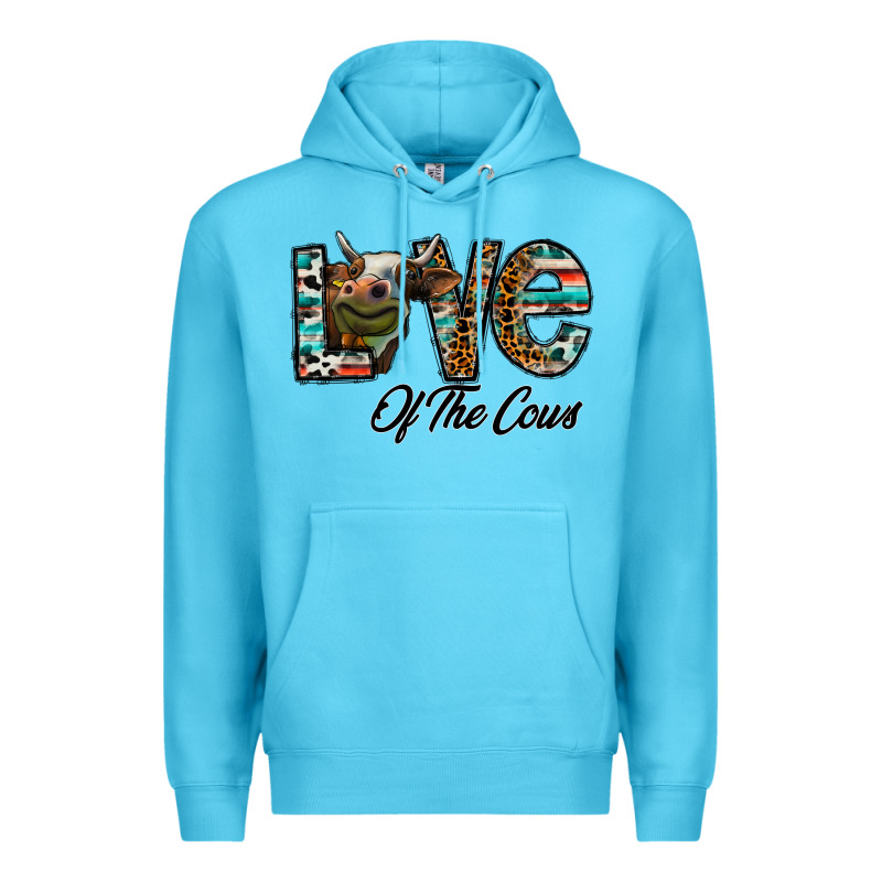 Lov Of Thecows Premium Hoodie by CowhideDigitalArt | Teevron