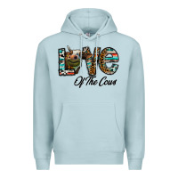 Blue Mist lov of thecows Premium Hoodie - CowhideDigitalArt