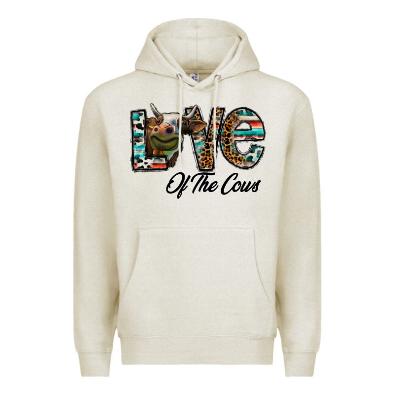 Lov Of Thecows Premium Hoodie by CowhideDigitalArt | Teevron