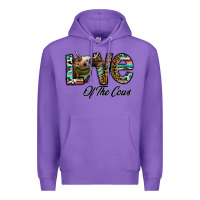 Purple lov of thecows Premium Hoodie - CowhideDigitalArt