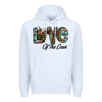 White lov of thecows Premium Hoodie - CowhideDigitalArt