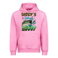 Fuchsia Pink daddy's fishing buddy Urban Hoodie - HRA Design Shop