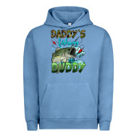 Pigment Pebble Blue daddy's fishing buddy Urban Hoodie - HRA Design Shop