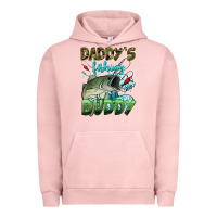 Pigment Salmon daddy's fishing buddy Urban Hoodie - HRA Design Shop