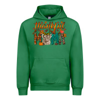 Emerald thankful mama highland cow Urban Hoodie - RacoonDesign