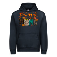 Navy thankful mama highland cow Urban Hoodie - RacoonDesign