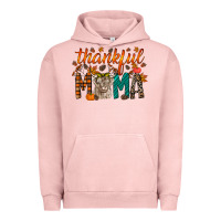 Pigment Salmon thankful mama highland cow Urban Hoodie - RacoonDesign