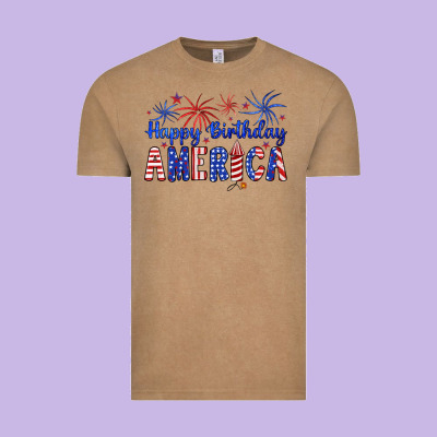 Happy Birthday America Vintage Tee Designed By Artiststas