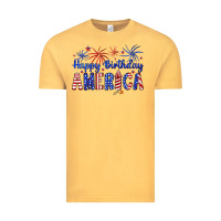 Vintage Mustard happy birthday america Vintage Tee - Artiststas