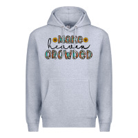 Heather Grey make heaven crowded Premium Hoodie - CowhideDigitalArt