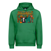Emerald thankful mama holstein cow Urban Hoodie - RacoonDesign
