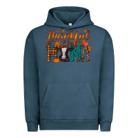 Pigment Midnight Navy thankful mama holstein cow Urban Hoodie - RacoonDesign