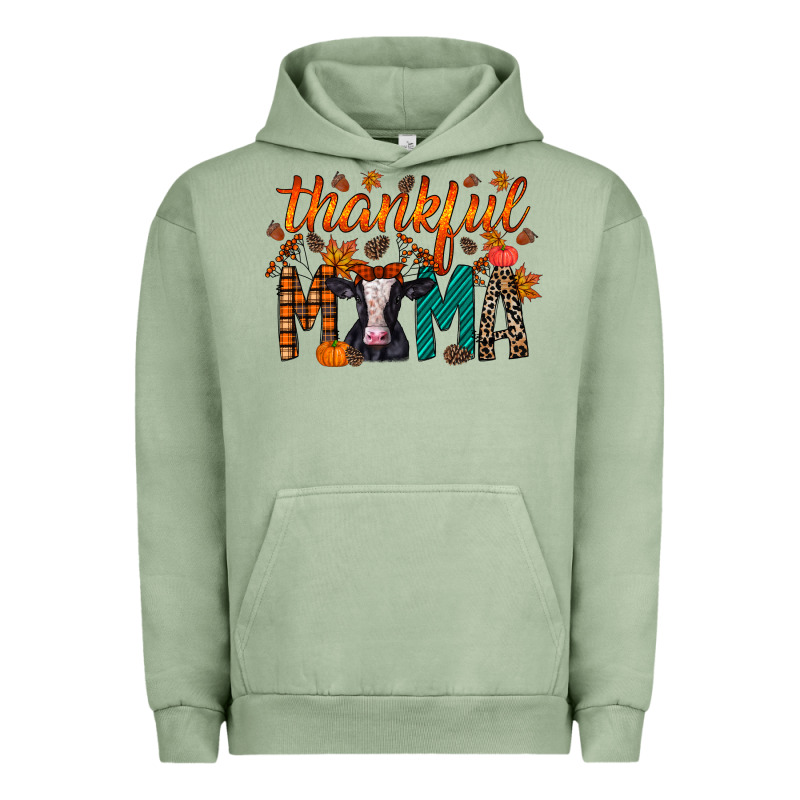 Thankful Mama Holstein Cow Urban Hoodie by RacoonDesign | Teevron