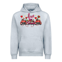 Heather Grey valentine's day farm trucks farm animals Urban Hoodie - FaDigitalArtStudio