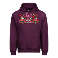 Mauve Wine valentine's day farm trucks farm animals Urban Hoodie - FaDigitalArtStudio