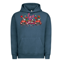 Pigment Midnight Navy valentine's day farm trucks farm animals Urban Hoodie - FaDigitalArtStudio
