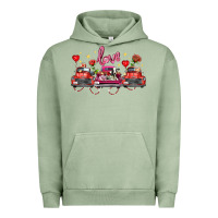 Pigment Oil Green valentine's day farm trucks farm animals Urban Hoodie - FaDigitalArtStudio