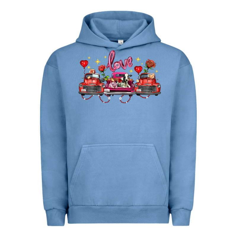 Valentine's Day Farm Trucks Farm Animals Urban Hoodie by FaDigitalArtStudio | Teevron