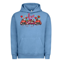 Pigment Pebble Blue valentine's day farm trucks farm animals Urban Hoodie - FaDigitalArtStudio