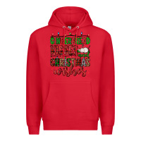 Red gingerbread kisses and christmas wishes Premium Hoodie - FaDigitalArtStudio