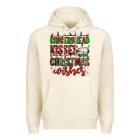 Tofu gingerbread kisses and christmas wishes Premium Hoodie - FaDigitalArtStudio
