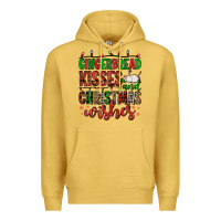 Antique Gold gingerbread kisses and christmas wishes Premium Hoodie - FaDigitalArtStudio