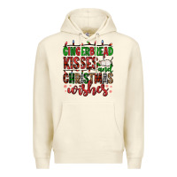 Sandshell gingerbread kisses and christmas wishes Premium Hoodie - FaDigitalArtStudio