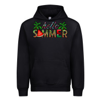 Black hello summer Urban Hoodie - CowhideDigitalArt
