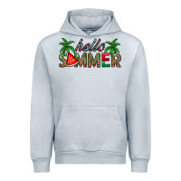 Heather Grey hello summer Urban Hoodie - CowhideDigitalArt