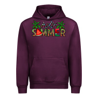 Mauve Wine hello summer Urban Hoodie - CowhideDigitalArt