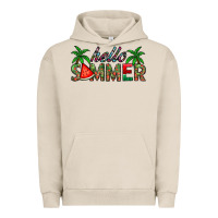 Pigment French Oak hello summer Urban Hoodie - CowhideDigitalArt