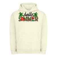 Pigment Pistachio hello summer Urban Hoodie - CowhideDigitalArt