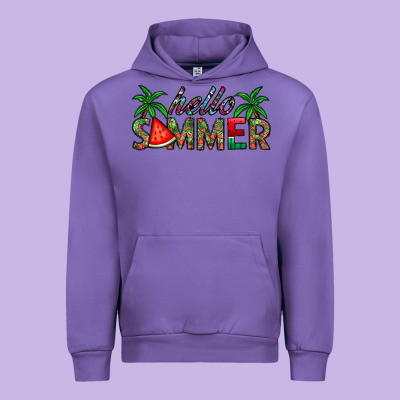 Hello Summer Urban Hoodie Designed By Cowhidedigitalart