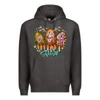 Charcoal Heather egg hunt squad Premium Hoodie - RacoonDesign