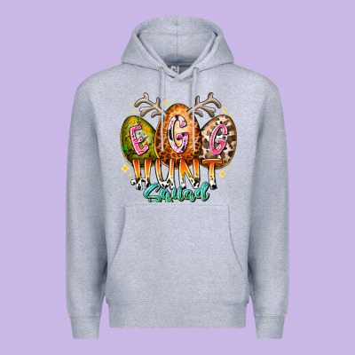 Egg Hunt Squad Premium Hoodie Designed By Racoondesign