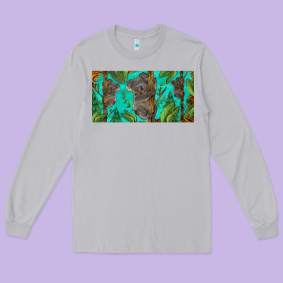 Koala License Plate Long Sleeve Tee Designed By Barkaloodesign