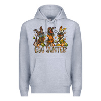 Heather Grey egg hunter Premium Hoodie - RacoonDesign