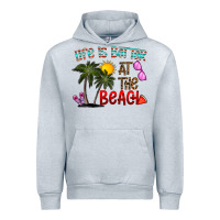 Heather Grey life is better at the beach Urban Hoodie - CowhideDigitalArt
