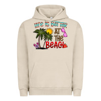 Pigment French Oak life is better at the beach Urban Hoodie - CowhideDigitalArt
