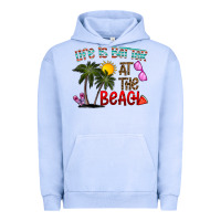 Pigment Grape Ice life is better at the beach Urban Hoodie - CowhideDigitalArt
