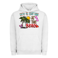 Pigment Lunar Rock life is better at the beach Urban Hoodie - CowhideDigitalArt