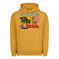 Pigment Peanut Butter life is better at the beach Urban Hoodie - CowhideDigitalArt