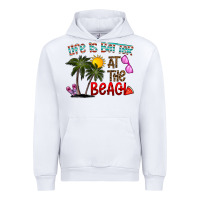 White life is better at the beach Urban Hoodie - CowhideDigitalArt