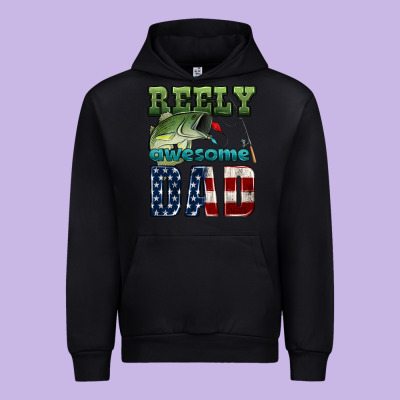 Reely Awesome Dad Urban Hoodie Designed By Hra Design Shop