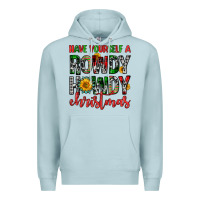 Blue Mist have yourself a rowdy howdy christmas Premium Hoodie - FaDigitalArtStudio