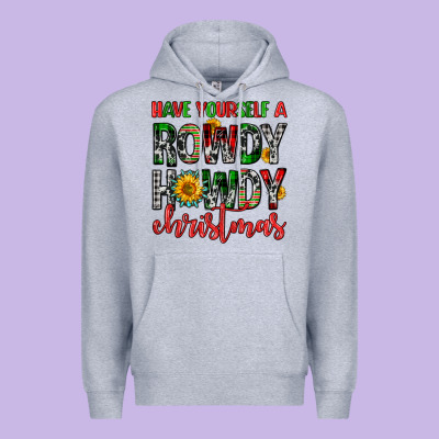 Have Yourself A Rowdy Howdy Christmas Premium Hoodie Designed By Fadigitalartstudio