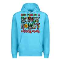 Ocean Blue have yourself a rowdy howdy christmas Premium Hoodie - FaDigitalArtStudio