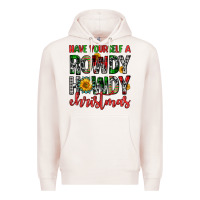 Pale Pink have yourself a rowdy howdy christmas Premium Hoodie - FaDigitalArtStudio