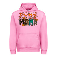 Fuchsia Pink thankful mama longhorn Urban Hoodie - RacoonDesign