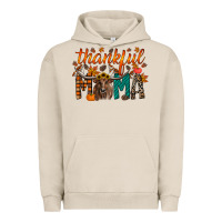 Pigment French Oak thankful mama longhorn Urban Hoodie - RacoonDesign
